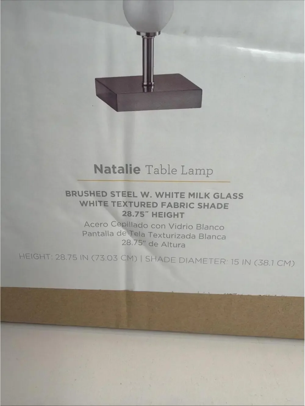 adesso natalie 28.75 inch table lamp model 5103-22 new in box